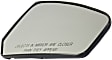 Passenger Side Mirror Glass, Non-Heated, No Blind Spot Feature