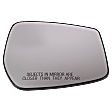 Passenger Side Mirror Glass, Heated, No Blind Spot Feature