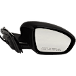 Passenger Side Mirror, Power Adjust, Manual Folding, Non-Heated, Paintable, No Signal Light, No Memory, No Puddle Light, No Auto-Dimming, No Blind Spot Feature