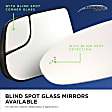 Driver Side Mirror Glass, Non-Heated, No Blind Spot Feature, No Turn Signal Light, For Models Without Premium Package