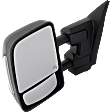 Driver Side Towing Mirror, Upper - Power , Lower - Manual Adjust, Heated Upper Glass, Non-Heated Lower Glass, Manual Folding, Textured Black, No Memory, No Blind Spot Feature