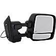 Passenger Side Towing Mirror, Upper - Power , Lower - Manual Adjust, Heated Upper Glass, Non-Heated Lower Glass, Manual Folding, Textured Black, No Memory, No Blind Spot Feature