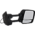 Passenger Side Towing Mirror, Upper - Power , Lower - Manual Adjust, Heated Upper Glass, Non-Heated Lower Glass, Manual Folding, Textured Black, No Memory, No Blind Spot Feature