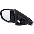 Driver Side Mirror, Power Adjust, Non-Heated, Manual Folding, Paintable, In-housing Signal Light, Without Memory Recall, No Puddle Light, No Auto-Dimming, No Blind Spot Feature
