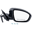 Passenger Side Mirror, Power Adjust, Non-Heated, Manual Folding, Paintable, In-housing Signal Light, No Memory, No Puddle Light, No Auto-Dim, No Blind Spot Feature