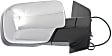 Passenger Side Mirror, Power Adjust, Non-Heated, Manual Folding, Chrome, No Signal Light, No Memory, No Puddle Light, No Auto-Dim, No Blind Spot Feature