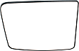 Driver Side Mirror Glass, Non-Heated, Non-Towing, No Blind Spot Feature, Flat, Main glass; With Backing Plate, S Model, For Models With Standard Type Mirror