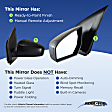 Driver Side Mirror, Non-Electric, Manual Lever Control, Base Model, Paintable