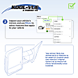 Driver Side Mirror, Non-Electric, Manual Lever Control, Base Model, Paintable