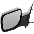 Driver Side Mirror, Power Adjust, Heated, Manual Folding, Textured Black, No Signal Light, No Memory, No Puddle Light, No Auto-Dimming, No Blind Spot Feature