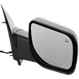 Passenger Side Mirror, Power Adjust, Heated, Manual Folding, Textured Black, No Signal Light, No Memory, No Puddle Light, No Auto-Dimming, No Blind Spot Feature