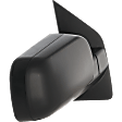 Passenger Side Mirror, Power Adjust, Heated, Manual Folding, Textured Black, No Signal Light, No Memory, No Puddle Light, No Auto-Dimming, No Blind Spot Feature