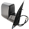 Passenger Side Mirror, Power Adjust, Heated, Manual Folding, Textured Black, No Signal Light, No Memory, No Puddle Light, No Auto-Dimming, No Blind Spot Feature