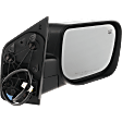 Passenger Side Mirror, Power Adjust, Heated, Manual Folding, Textured Black, No Signal Light, No Memory, No Puddle Light, No Auto-Dimming, No Blind Spot Feature