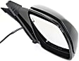 Passenger Side Mirror, Power Adjust, Manual Folding, Heated, Paintable, No Signal Light, Memory, Puddle Light, Auto-Dimming, and Blind Spot Feature, For Models Without Smart Entry System