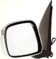 Extended Cab Pickup Driver Side Mirror, Power Adjust, Non-Heated, Manual Folding, Chrome, No Signal Light, No Memory, No Puddle Light, No Auto-Dimming, No Blind Spot Feature