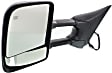 Driver Side Towing Mirror, Power Adjust, Heated, Manual Folding, Chrome, No Signal Light, Without Memory Recall, No Puddle Light, No Auto-Dimming, With Blind Spot Glass