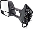 Driver Side Towing Mirror, Power Adjust, Heated, Manual Folding, Chrome, No Signal Light, Without Memory Recall, No Puddle Light, No Auto-Dimming, With Blind Spot Glass