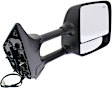 Passenger Side Towing Mirror, Power Adjust, Heated, Manual Folding, Chrome, No Signal Light, Without Memory Recall, No Puddle Light, No Auto-Dimming, With Blind Spot Glass