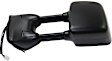 2011 Nissan Titan S - Driver Side Towing Mirror,  For Models With  Package, Power Adjust, Heated, Textured Black, Manual Folding, No Signal Light, With Blind Spot Glass, No Memory, No Puddle Light, No Auto-Dimming, Crew Cab Pickup