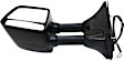 2011 Nissan Titan S - Driver Side Towing Mirror,  For Models With  Package, Power Adjust, Heated, Textured Black, Manual Folding, No Signal Light, With Blind Spot Glass, No Memory, No Puddle Light, No Auto-Dimming, Crew Cab Pickup