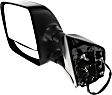 2011 Nissan Titan S - Driver Side Towing Mirror,  For Models With  Package, Power Adjust, Heated, Textured Black, Manual Folding, No Signal Light, With Blind Spot Glass, No Memory, No Puddle Light, No Auto-Dimming, Crew Cab Pickup