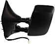 2011 Nissan Titan S - Driver Side Towing Mirror,  For Models With  Package, Power Adjust, Heated, Textured Black, Manual Folding, No Signal Light, With Blind Spot Glass, No Memory, No Puddle Light, No Auto-Dimming, Crew Cab Pickup