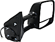 2005 Nissan Titan XE - Passenger Side Towing Mirror, Power Adjust, Heated, Textured Black, Manual Folding, No Signal Light, With Blind Spot Glass, No Memory, No Puddle Light, No Auto-Dimming