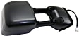2005 Nissan Titan XE - Passenger Side Towing Mirror, Power Adjust, Heated, Textured Black, Manual Folding, No Signal Light, With Blind Spot Glass, No Memory, No Puddle Light, No Auto-Dimming