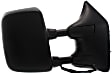 2005 Nissan Titan XE - Passenger Side Towing Mirror, Power Adjust, Heated, Textured Black, Manual Folding, No Signal Light, With Blind Spot Glass, No Memory, No Puddle Light, No Auto-Dimming