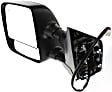 Driver Side Towing Mirror, Power Adjust, Manual Folding, Heated, Textured Black, No Signal Light, With memory, No Puddle Light, No Auto-Dimming, With Blind Spot Glass, PRO-4X Model