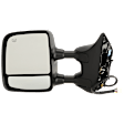 Driver Side Towing Mirror, For Models With Towing Package, Power, Heated, Chrome, Manual Folding, No Signal Light, With Blind Spot Glass, With Memory, No Puddle Light, No Auto-Dimming