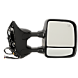 Passenger Side Towing Mirror, For Models With Towing Package, Power, Heated, Chrome, Manual Folding, No Signal Light, With Blind Spot Glass, With Memory, No Puddle Light, No Auto-Dimming