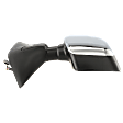 Passenger Side Towing Mirror, For Models With Towing Package, Power, Heated, Chrome, Manual Folding, No Signal Light, With Blind Spot Glass, With Memory, No Puddle Light, No Auto-Dimming