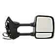 Passenger Side Towing Mirror, For Models With Towing Package, Power, Heated, Chrome, Manual Folding, No Signal Light, With Blind Spot Glass, With Memory, No Puddle Light, No Auto-Dimming