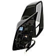 Passenger Side Towing Mirror, For Models With Towing Package, Power, Heated, Chrome, Manual Folding, No Signal Light, With Blind Spot Glass, With Memory, No Puddle Light, No Auto-Dimming