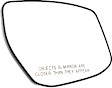 Passenger Side Mirror Glass, Non-Heated, No Blind Spot Feature