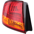 Driver Side Tail Light, without Bulb, Halogen, Amber and Red Lens