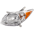 2005-2008 Pontiac Vibe - Driver Side Headlight, with Bulb, Halogen, Clear Lens, 4 Cyl., 1.8L Engine