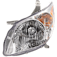 2005-2008 Pontiac Vibe - Driver Side Headlight, with Bulb, Halogen, Clear Lens, 4 Cyl., 1.8L Engine