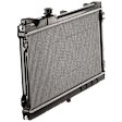 Radiator, 1.6L/1.8L Engines, Heavy Duty Cooling, Automatic or Manual Transmission, Aluminum Core, Plastic Tank
