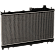 Radiator, 2.5L Engine, Plastic Tank, Without Transmission Cooler, Without Engine Oil Cooler, Non-STI Models, Turbocharged, Manual Transmission, For Models Without EJ255 Engine