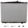 Radiator, 3.5L Engine, 20.69 in. x 30.44 in. Core Size, Aluminum Core, Plastic Tank