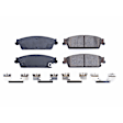 2008 Chevrolet Avalanche - Rear Ceramic Brake Pad Set, 5.3L 8Cyl, engdesig: LC9, Z17 Evolution Plus Ceramic