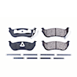 2005 Jeep Wrangler - Rear Ceramic Brake Pad Set, With Rear Disc Brake, Z17 Evolution Plus Ceramic