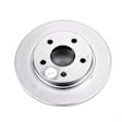 1994 Lincoln Continental - Rear, Driver or Passenger Side Brake Disc, Geomet Coated, Plain Surface, Solid, 5 Lugs, 256 mm, 3.8L 6Cyl, Evolution Geomet Coated High Carbon