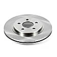 AR8174 Rear, Driver or Passenger Side Brake Disc, Natural Finish, Plain Surface, Vented, 5 Lugs, Autospecialty By Powerstop