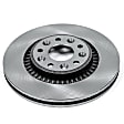AR8179 Front, Driver or Passenger Side Brake Disc, Natural Finish, Plain Surface, Vented, 5 Lugs, Autospecialty By Powerstop