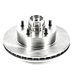 AR8208 Front, Driver or Passenger Side Brake Disc, Plain Surface, Vented, 5 Lugs,, Autospecialty By Powerstop