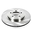 AR82112 Front, Driver or Passenger Side Brake Disc, Natural Finish, Plain Surface, Vented, 5 Lugs, Autospecialty By Powerstop